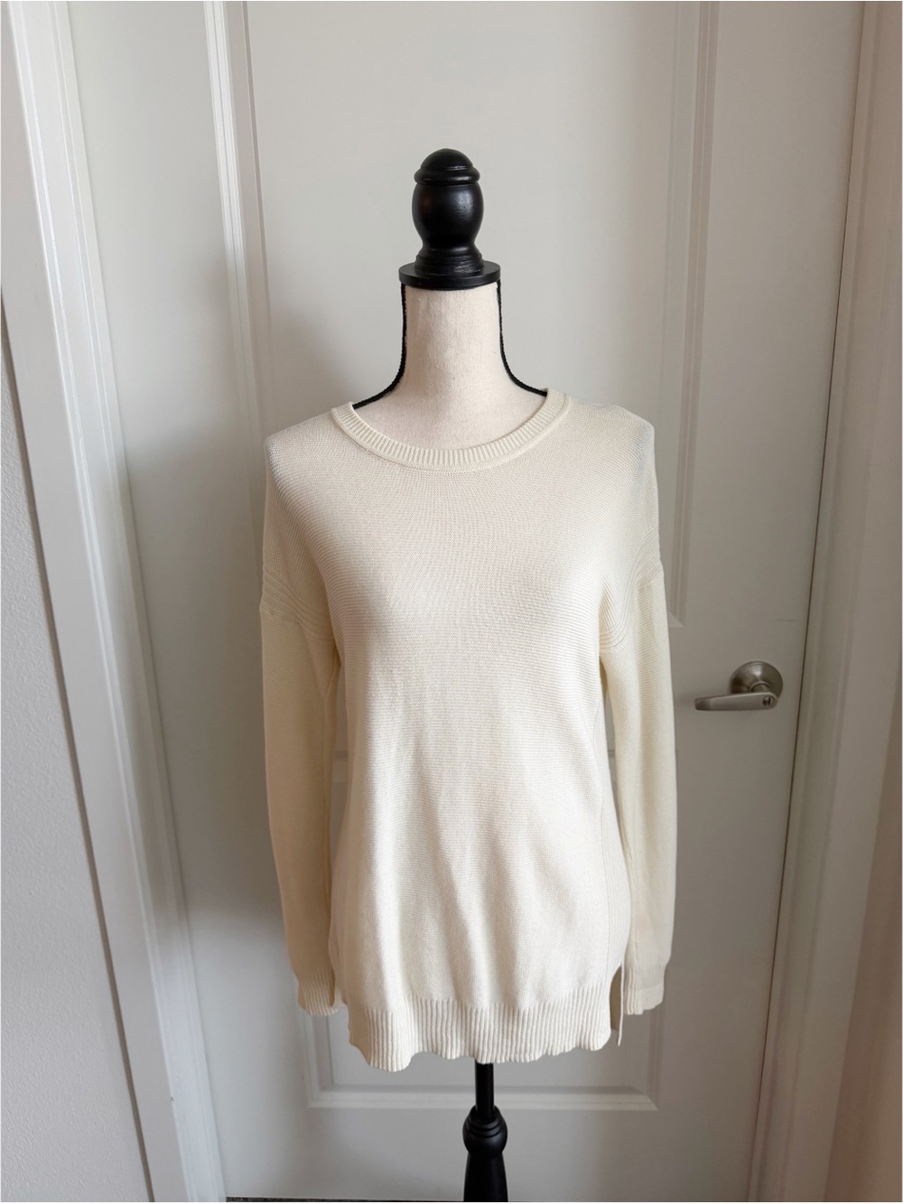 J. Crew Cream Scoopneck Sweater - Lightweight Knit
